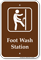 Foot Wash Station Sign with Symbol