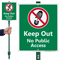 Keep Out No Public Access Lawnboss Sign