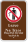 Leave No Trace Campground Sign