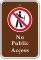 No Public Access with Graphic Campground Sign