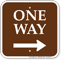One Way Right Arrow Campground Sign