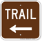Trail Left Arrow Campground Sign