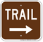 Trail Right Arrow Campground Sign