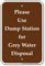 Use Dump Station For Water Disposal Sign