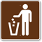 Litter Receptacle, MUTCD Guide Sign for Campground